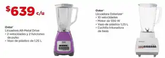 Bodega Aurrerá Oster Licuadora All-Metal Drive • 2 velocidades y 2 funciones de pulso oferta