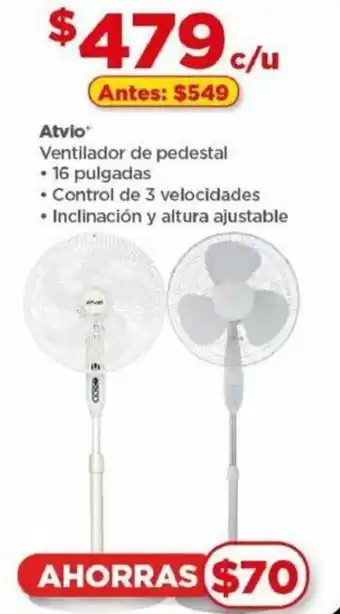 Bodega Aurrerá Atvio Ventilador de pedestal • 16 pulgadas oferta