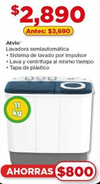 Bodega Aurrerá Atvio Lavadora semiautomática oferta