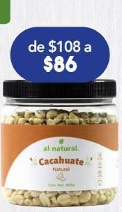 Farmacia San Pablo Al natural cacahuate tostado c/500gr oferta