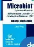 Farmacia San Pablo Microbiot sabor fresa masticable 14 tabletas caja lactobacillus rhamnosus gg 1600000000 ufc oferta