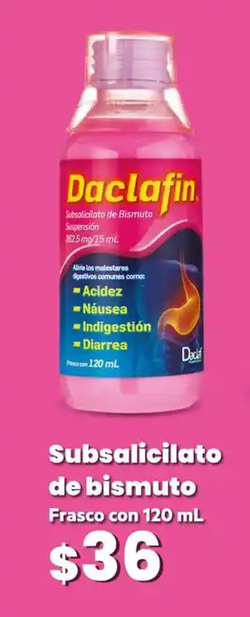 Farmacias Similares Daclafin Subsalicilato de Bismuto Frasco con 120 mL oferta