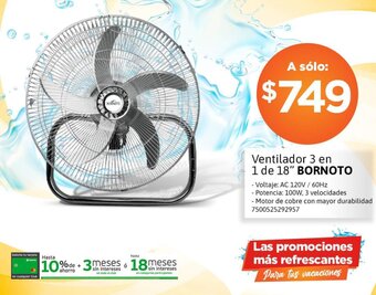 City Club Ventilador 3 en 1 de 18" BORNOTO oferta