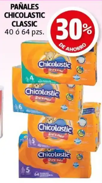 Farmacias Guadalajara PAÑALES CHICOLASTIC CLASSIC 40 ó 64 pzs. oferta