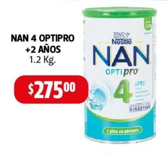 Farmacias Guadalajara NAN 4 OPTIPRO +2 AÑOS 1.2 Kg. oferta