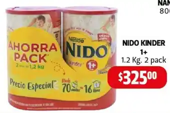 Farmacias Guadalajara NIDO KINDER 1.2 Kg. 2 pack oferta