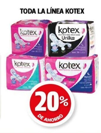Farmacias Guadalajara TODA LA LÍNEA KOTEX oferta
