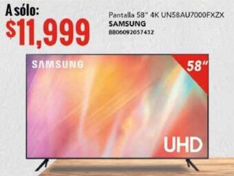 City Club Pantalla 58" 4K UN58AU7000FXZX SAMSUNG 8806092057432 oferta