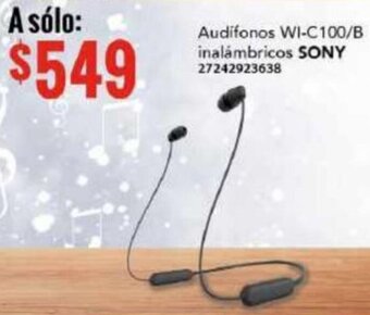 City Club Audifonos WI-C100/B inalámbricos SONY 27242923638 oferta