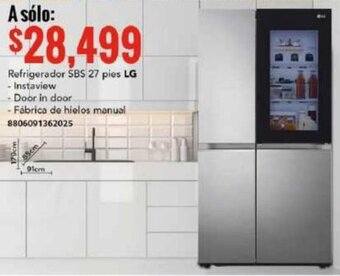City Club Refrigerador SBS 27 pies LG oferta