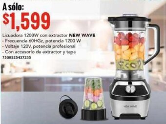 City Club Licuadora 1200W con extractor NEW WAVE oferta