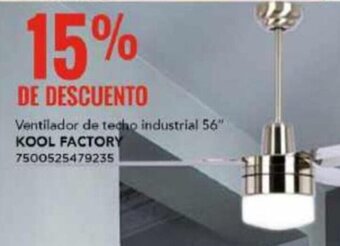 City Club Ventilador de techo industrial 56" KOOL FACTORY oferta