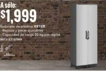 City Club Gabinete de plástico KETER 20kg oferta