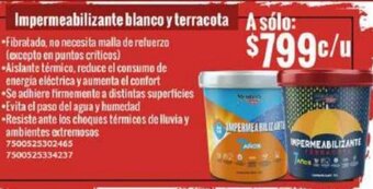 City Club Impermeabilizante blanco y terracota oferta