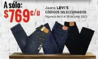 City Club Jeans LEVI'S CÓDIGOS SELECCIONADOS Vigencia del † al 18 de junio 2023 oferta