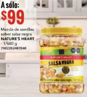 City Club Mezcla de semillas sabor salsa negra NATURE'S HEART - 1/680 g 7502252487040 oferta