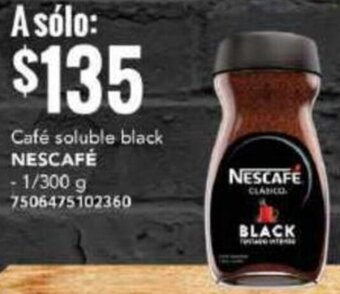 City Club Café soluble black NESCAFÉ 1/300g oferta