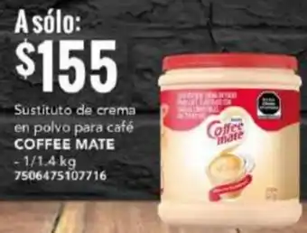 City Club Sustituto de crema en polvo para café COFFEE MATE - 1/1.4 kg 7506475107716 oferta