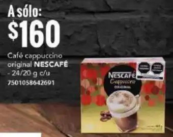 City Club Café cappuccino original NESCAFÉ 24/20g c/u oferta