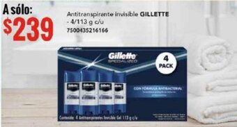 City Club Antitranspirante invisible GILLETTE - 4/113 g c/u 7500435216166 oferta