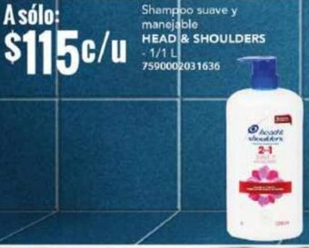 Shampoo suave y manejable HEAD & SHOULDERS 1/1L