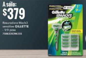 City Club Rasuradora Mach3 sensitive GILLETTE 1/9 PZAS oferta