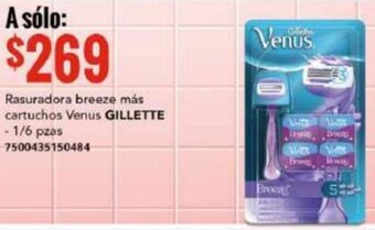 City Club Rasuradora breeze más cartuchos Venus GILLETTE 1/6 PZAS oferta