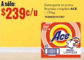 Detergente en polvo limpieza completa ACE - 1/8 kg 7500435141307