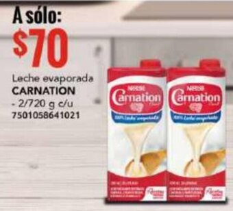 Leche evaporada CARNATION - 2/720 g c/u 7501058641021