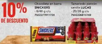 City Club Chocolate en barra SNICKERS - 8/48 g c/u 7502271911724 oferta