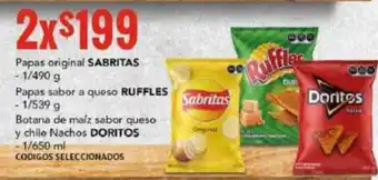 City Club Papas original SABRITAS 1/490G oferta