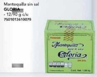 Mantequilla sin sal GLORIA 12/90G