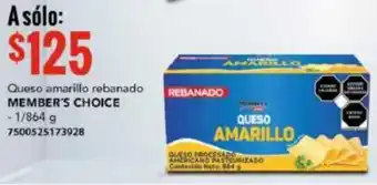 City Club Queso amarillo rebanado MEMBER'S CHOICE -1/864 g 7500525173928 oferta