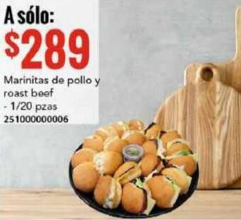 City Club Marinitas de pollo y roast beef - 1/20 pzas 251000000006 oferta