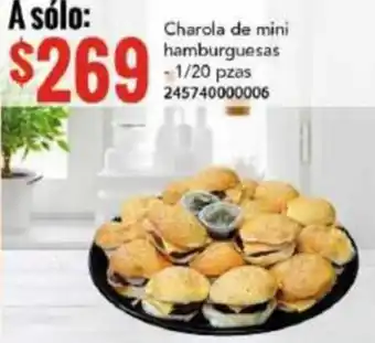 City Club Charola de mini hamburguesas - 1/20 pzas 245740000006 oferta