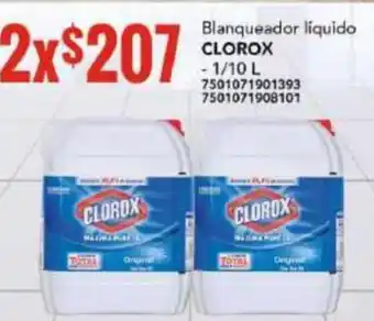 City Club Blanqueador líquido CLOROX - 1/10 L 7501071901393 7501071908101 oferta