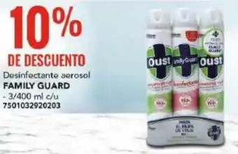 City Club Desinfectante aerosol FAMILY GUARD -3/400 ml c/u 7501032920203 oferta