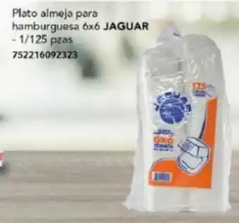 Plato almeja para hamburguesa 6x6 JAGUAR - 1/125 pzas 752216092323