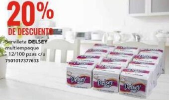 Servilleta DELSEY multiempaque 12/100PZAS