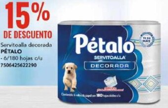 City Club Servitoalla decorada PÉTALO 6/180 HOJAS oferta
