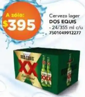 Cerveza lager DOS EQUIS -24/355 ml c/u 7501049912277