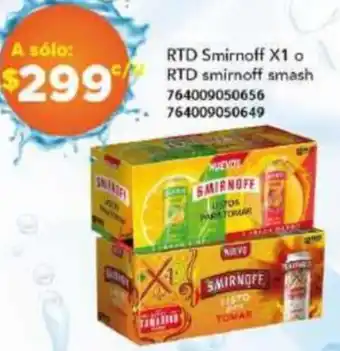 RTD Smirnoff X1 o RTD smirnoff smash