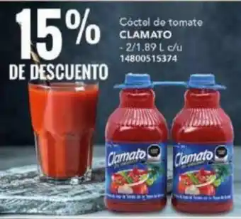 City Club Cóctel de tomate CLAMATO - 2/1.89 L c/u 14800515374 oferta