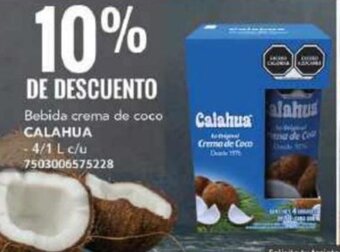 City Club Bebida crema de coco CALAHUA 4/1L oferta