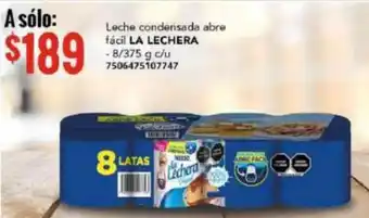 City Club Leche condensada abre fácil LA LECHERA - 8/375 g c/u 7506475107747 oferta