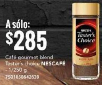 City Club Café gourmet blend Taster's choice NESCAFÉ - 1/250 g 7501058642639 oferta