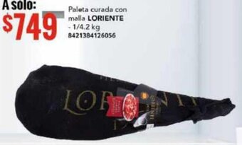 City Club Paleta curada con malla LORIENTE - 1/4.2 kg 8421384126056 oferta