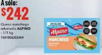 Queso manchego rebanado ALPINO - 1/1 kg 7501002202469