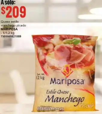 City Club Queso estilo manchego picado MARIPOSA 1/1,2kg oferta