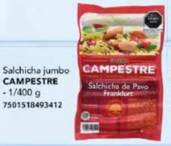 Salchicha jumbo CAMPESTRE 1/400g
